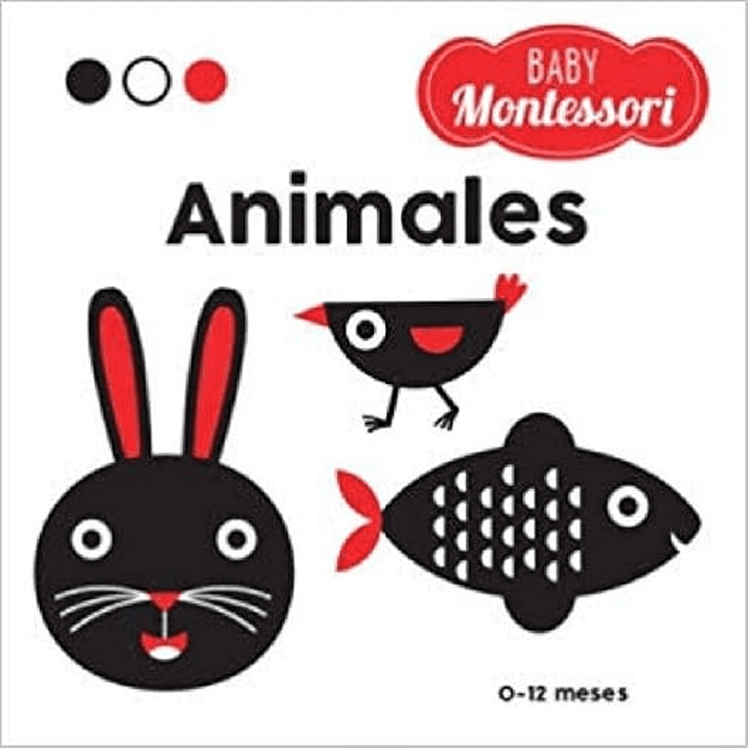 IMÁGENES BLANCO Y NEGRO-BABY MONTESSORI ANIMALES