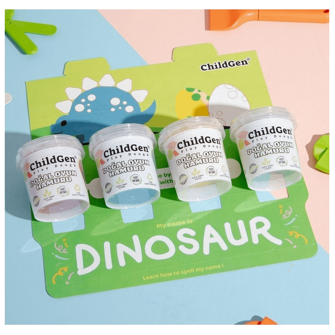 PLASTELINA NATURAL SET ECOCUP DINO-CHILDGEN - Imagen 2