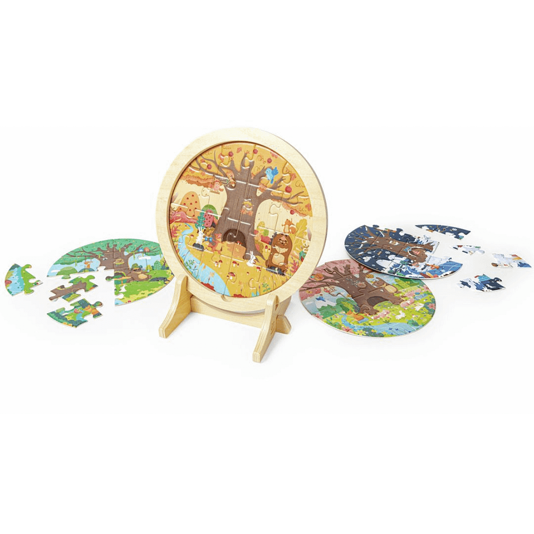 PUZZLES 4 ESTACIONES CON SOPORTE-HAPE - Imagen 3