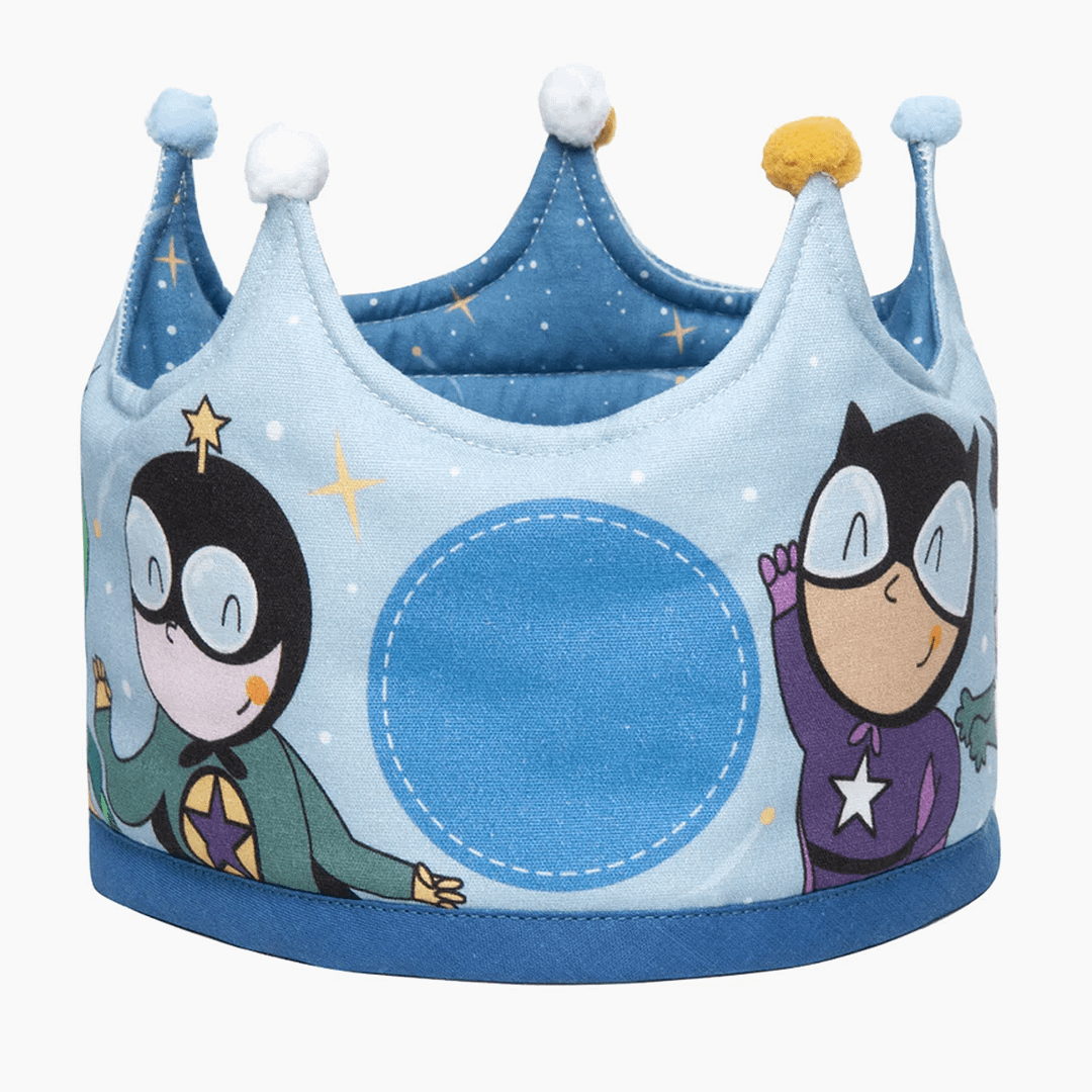 CORONA CUMPLEAÑOS REVERSIBLE PERSONAJES SUPERHÉROES