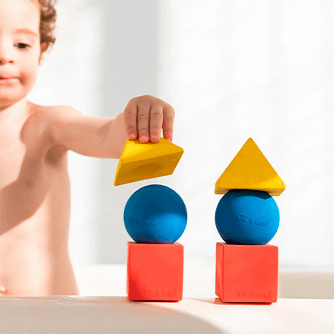 3 FIGURAS GEOMÉTRICAS COLORES PRIMARIOS BLOQUES APILABLES-OLI&CAROL - Imagen 2