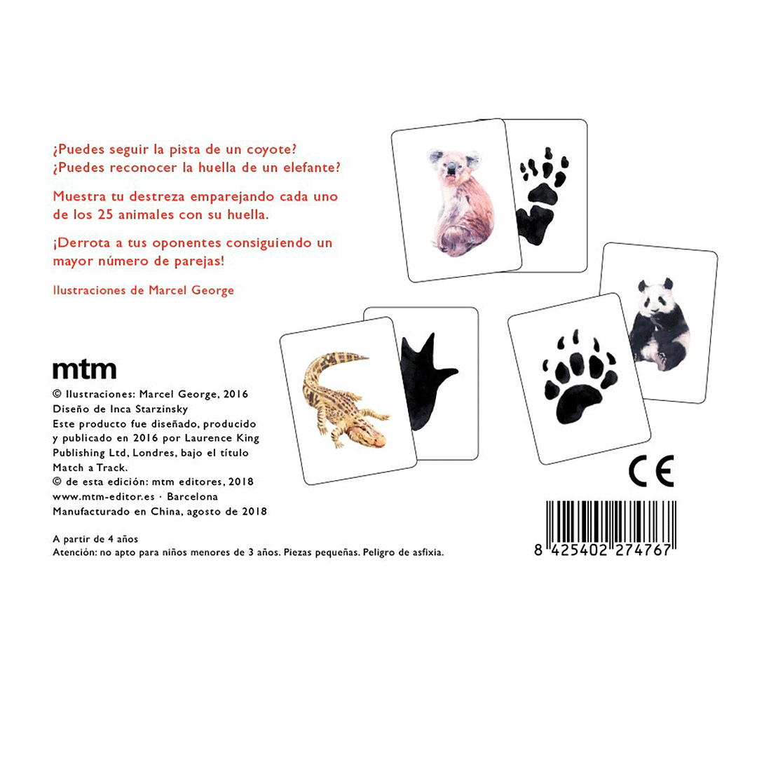 DESCUBRE LA HUELLA JUEGO DE PAREJAS - Imagen 2