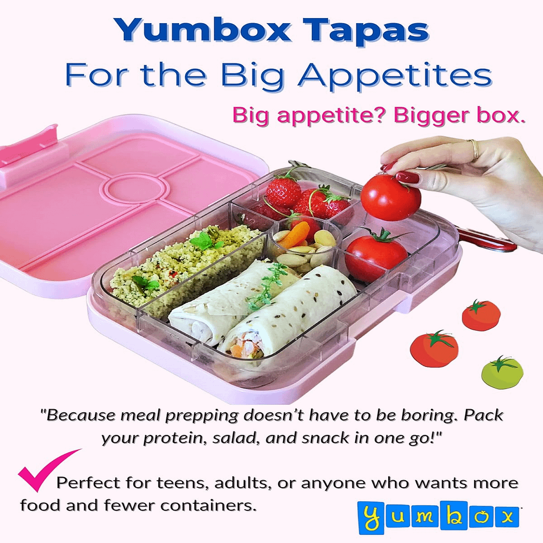 YUMBOX TARTERA 5C CAPRI PINK+JUNGLA PASTEL - Imagen 3
