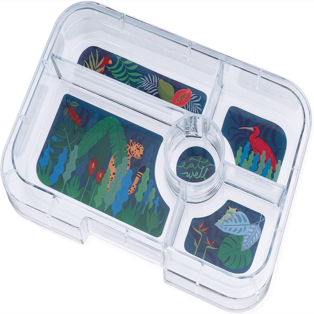 YUMBOX TARTERA 5C CAPRI PINK+JUNGLA PASTEL - Imagen 2