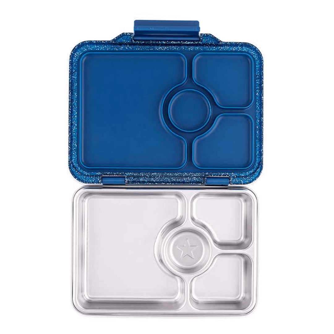 YUMBOX TARTERA ACERO INOXIDABLE GLITTER AZUL