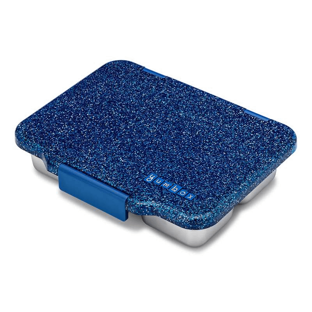 YUMBOX TARTERA ACERO INOXIDABLE GLITTER AZUL - Imagen 4