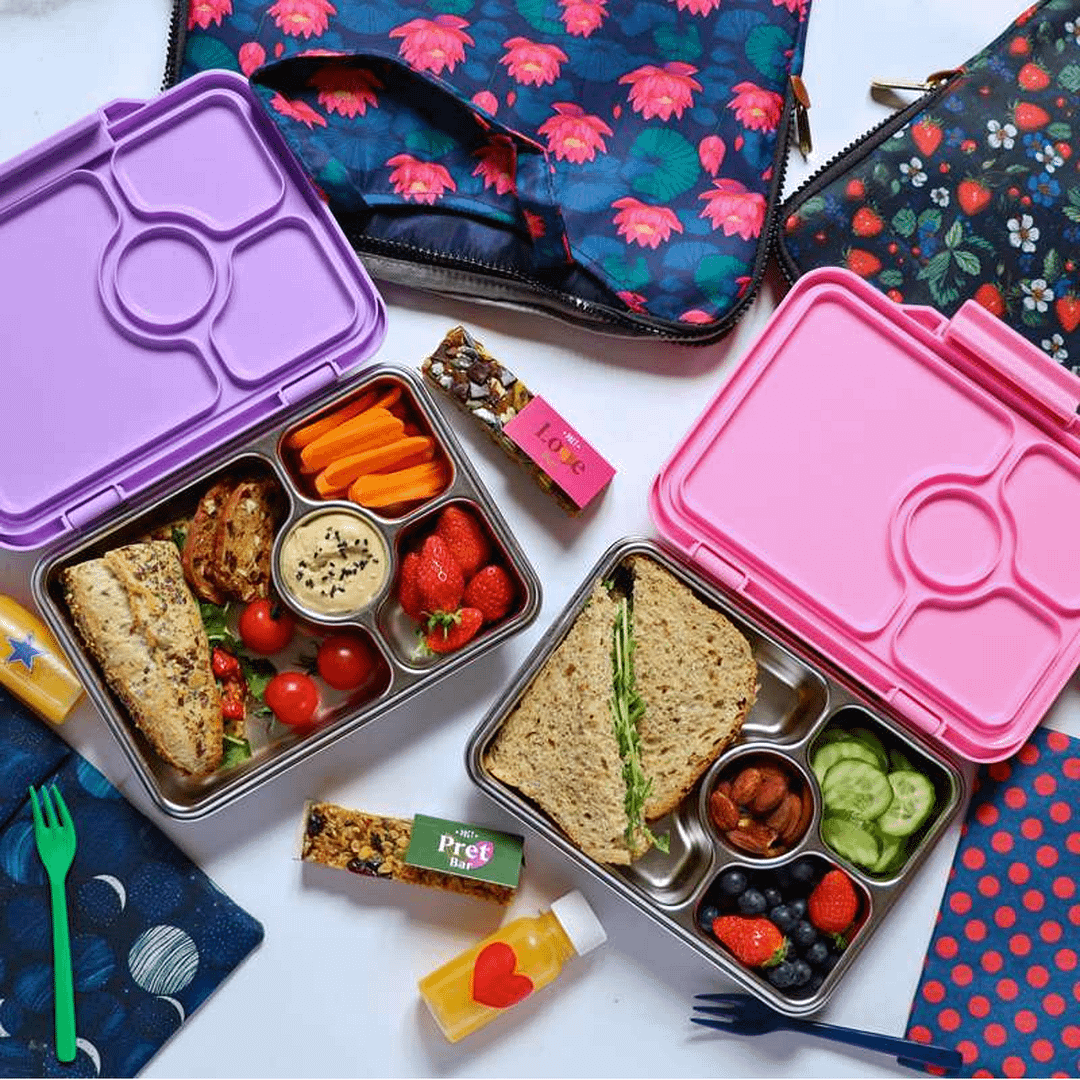 YUMBOX TARTERA ACERO INOXIDABLE ROSA - Imagen 5