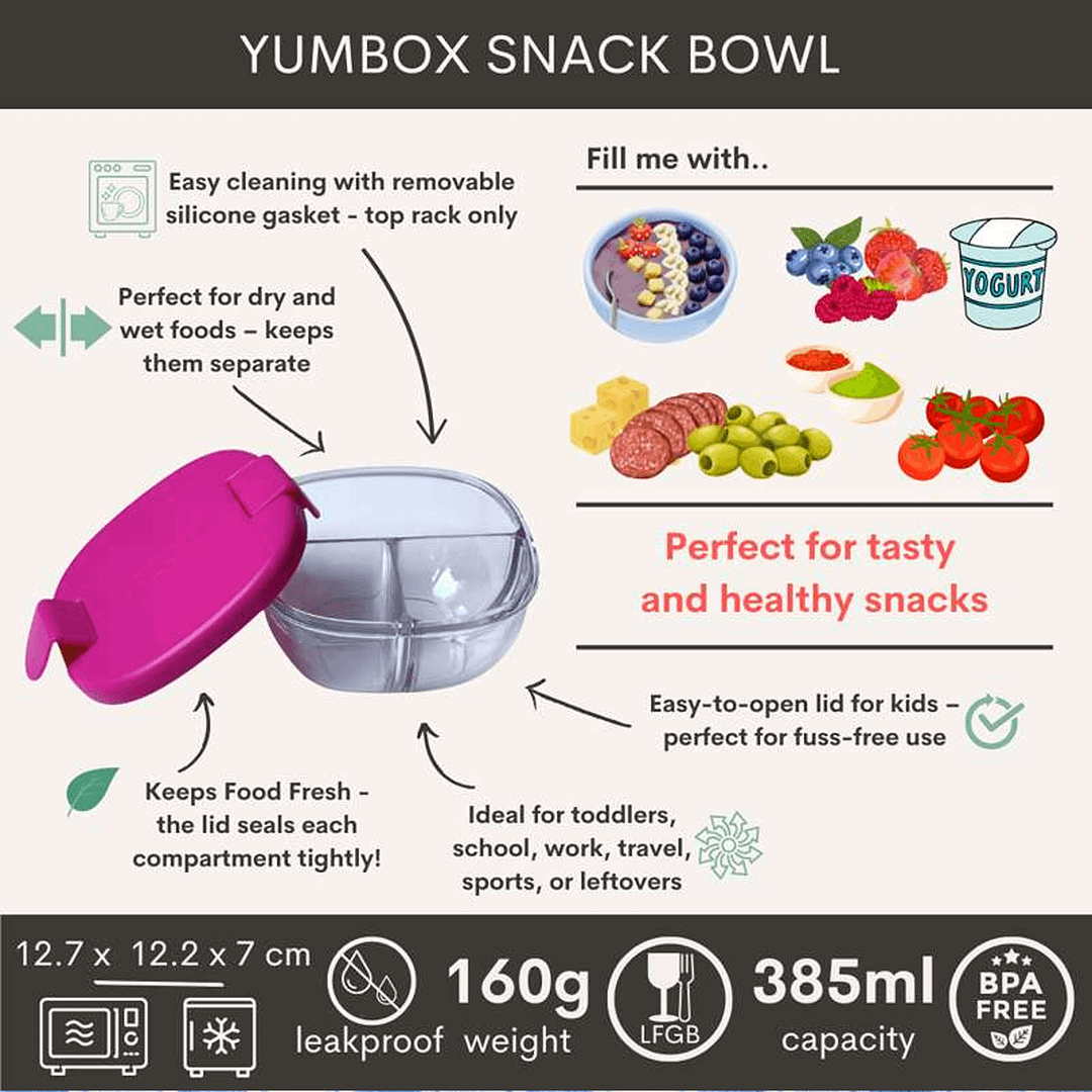YUMBOX SNACK BOWL ROSA - Imagen 3