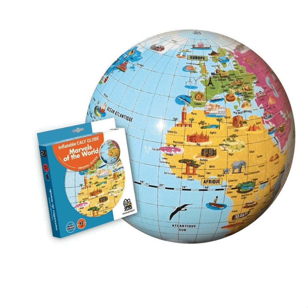GLOBO TERRÁQUEO MARAVILLAS DEL MUNDO 42 CM