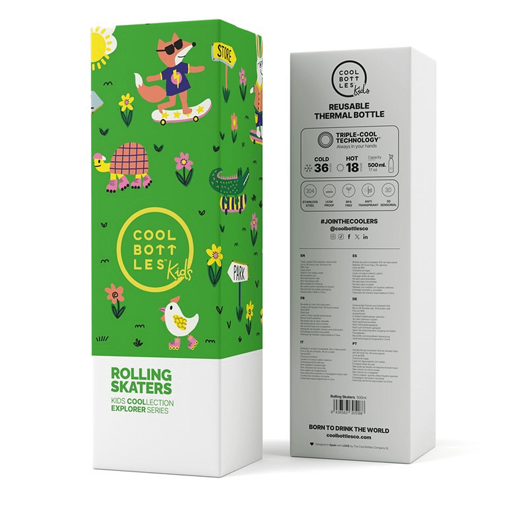 BOTELLA DE AGUA The Kids Bottle - Rolling Skaters 500ml-cool bottles - Imagen 5