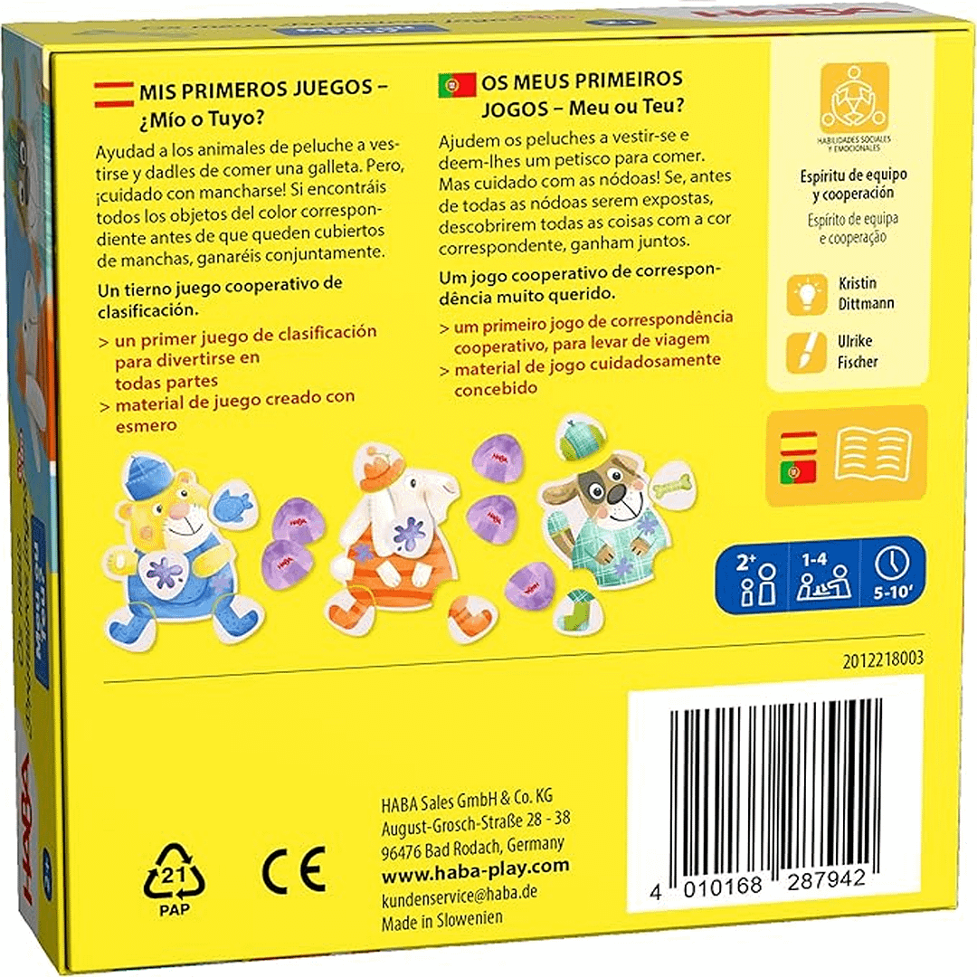 Mis Primeros Juegos To Go ¿MÍO O TUYO?-Haba - Imagen 3