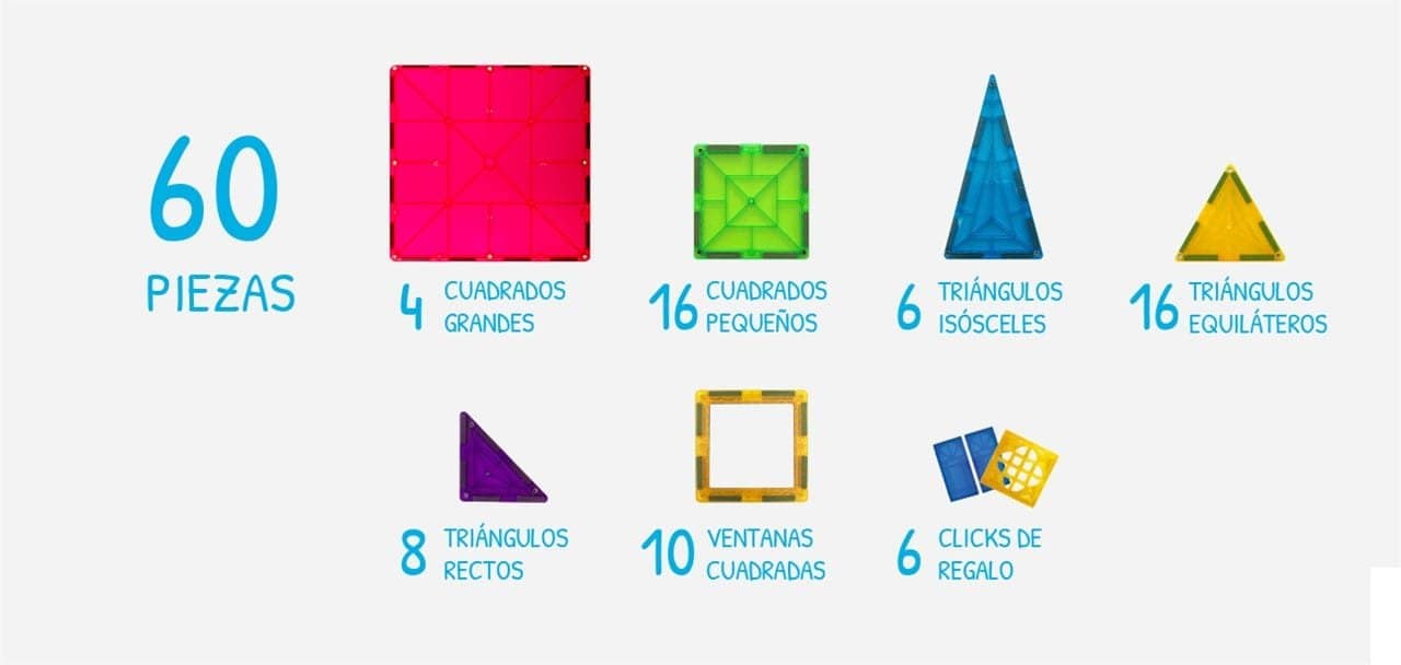 CONSTRUCCIÓN MAGNÉTICA CLASSIC 60 PCS IMANIX-BRAINTOYS - Imagen 4
