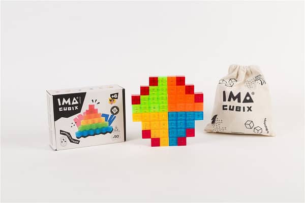 JUEGO DE CONSTRUCCIÓN CUBIX 50 PCS CUBOS MAGNÉTICOS IMANIX-BRAINTOYS