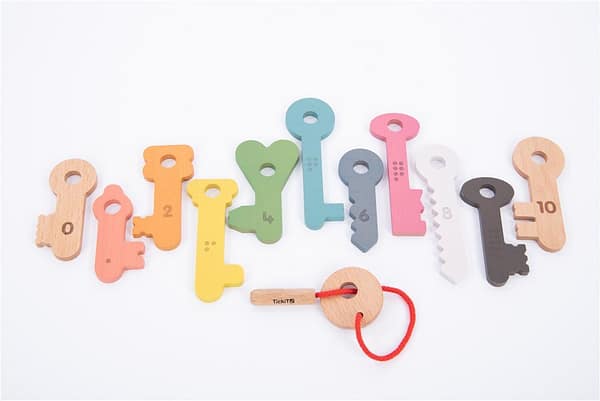LLAVES DE MADERA ARCOIRIS-TICKIT