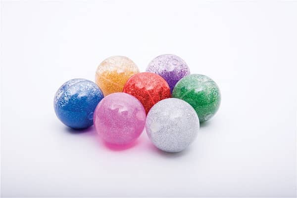 BOLAS SENSORIALES ARCOIRIS PURPURINA-TICKIT