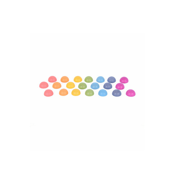 Semiesferas de madera arco iris-TICKIT