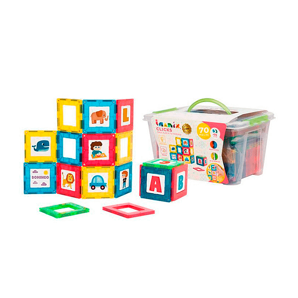 CONSTRUCCIÓN MAGNÉTICA CLICKS 140 PCS IMANIX-BRAINTOYS