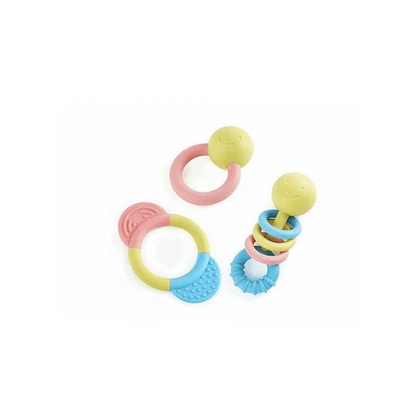 SET DE 3 MORDEDORES Y SONAJEROS-HAPE