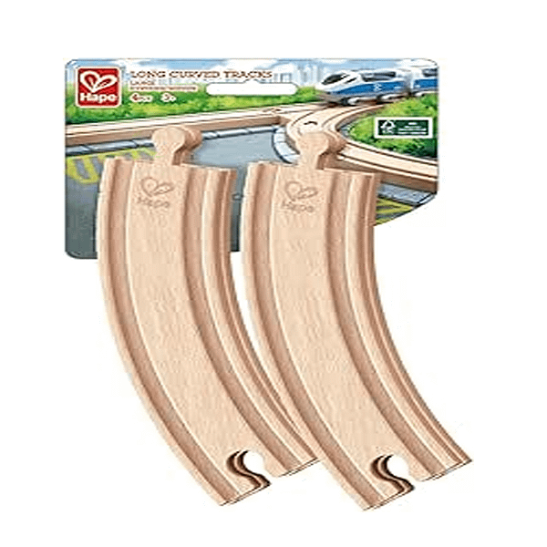 Vías Curvas Largas Pack 4 piezas - HAPE