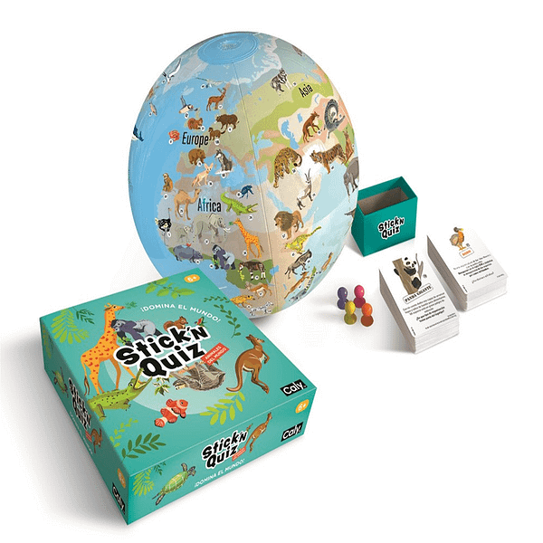 JUEGO DE MESA ANIMALES+GLOBO TERRÁQUEO 30 CM