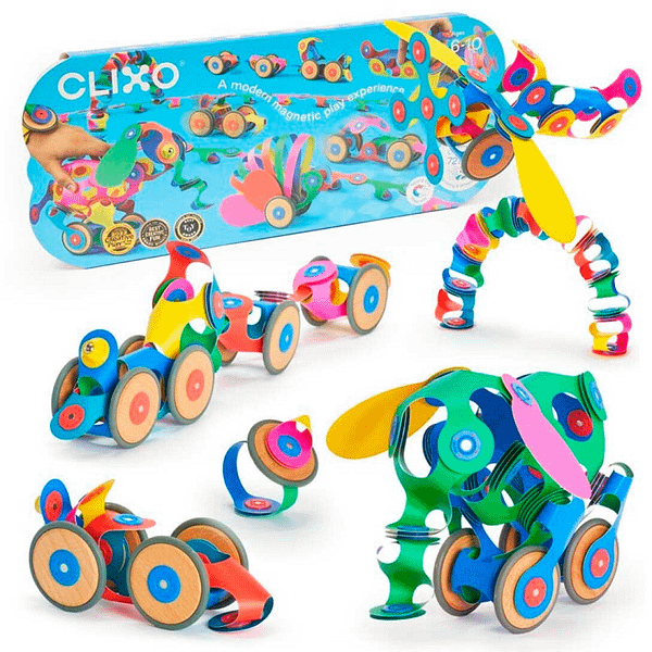 Construcción magnética 72 piezas flexibles Wheel Pack-CLIXO