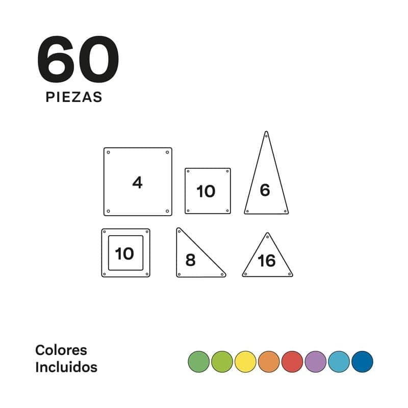 CONSTRUCCIÓN MAGNÉTICA CLASSIC 60 PCS IMANIX-BRAINTOYS - Imagen 3